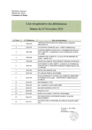LISTE RECAPITULATIVE DES DELIBERATIONS - SEANCE DU 23-11-2022_page-0001(1)